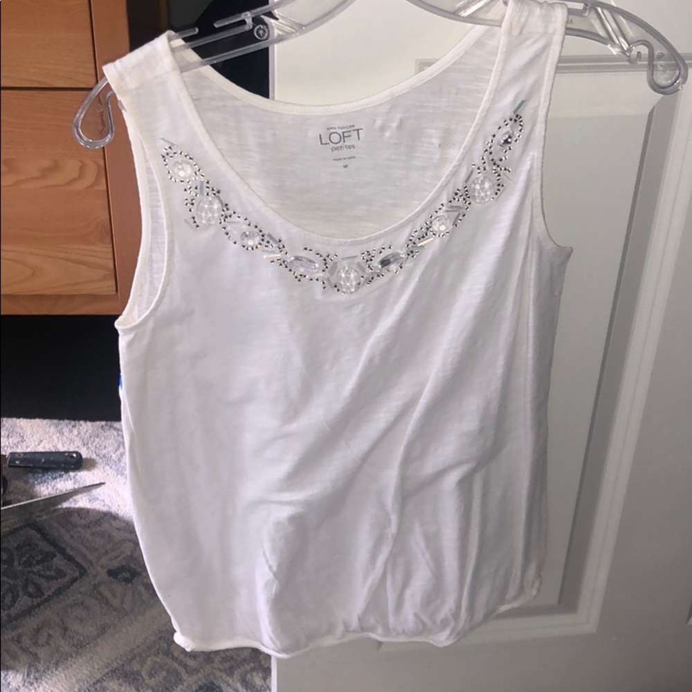White tank top from loft